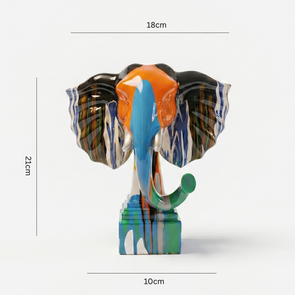Abstract Multicolor Elephant Showpiece IDC71-A177