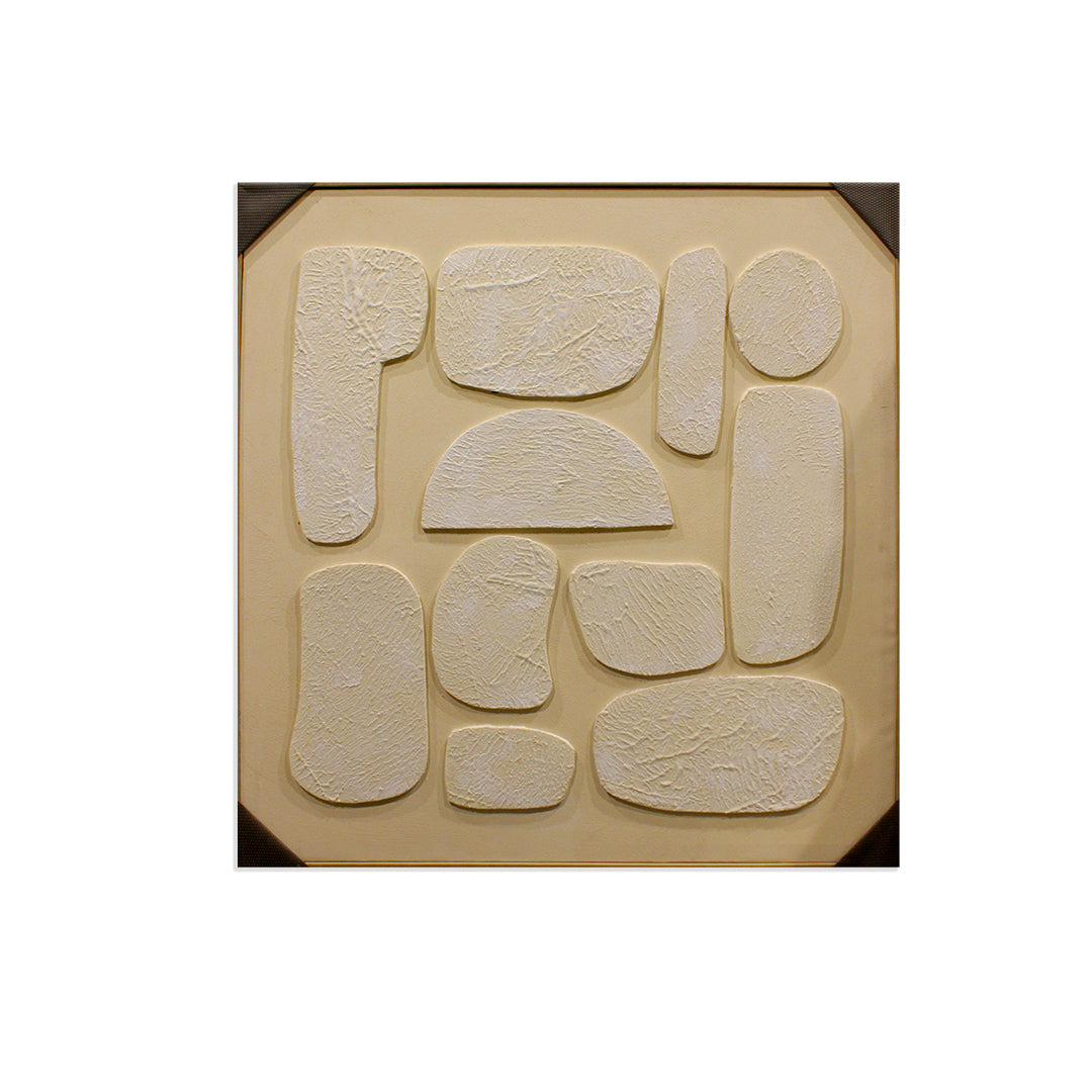 Organic Textured Pebble Abstract Wall Frame IDC58-A11