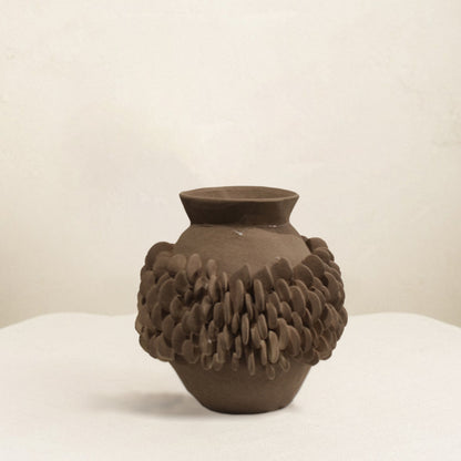 "Pangolin" Scaled Ceramic Pottery Vase Small - IDC243-A37