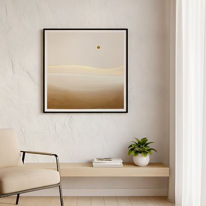 Minimalist Desert Sun Gold Wall Art IDC62-A89