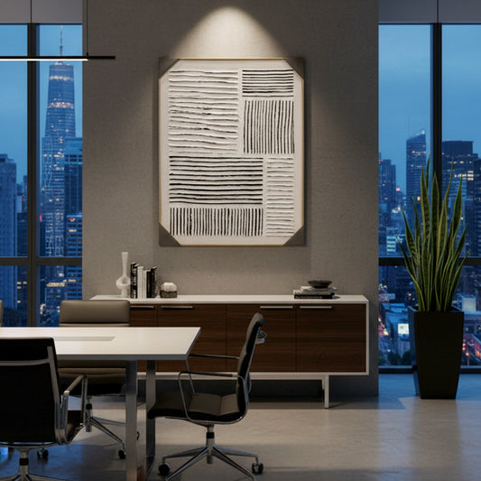 Textured Geometric Abstract Wall Frame IDC58-A6