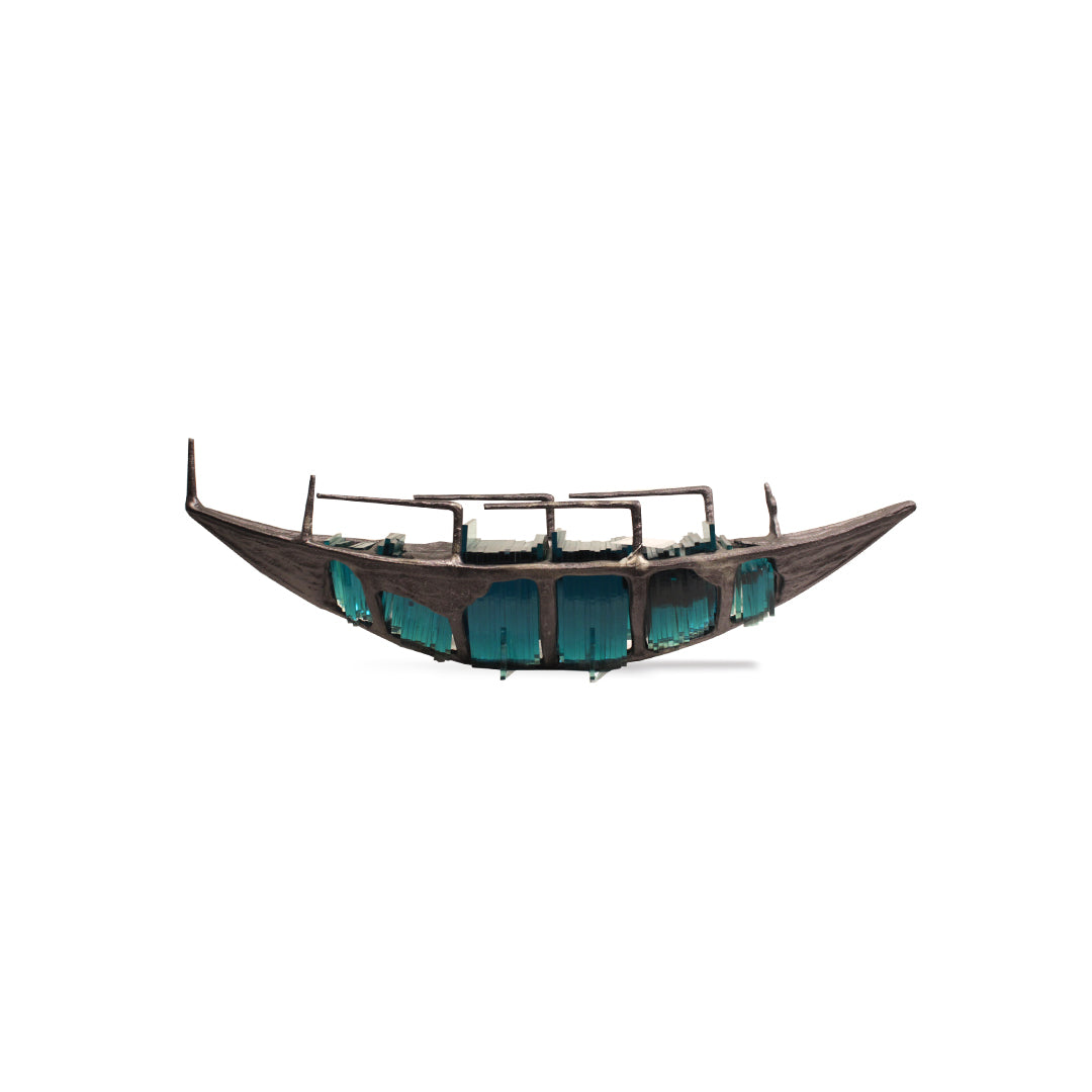 River Journey Connected Barge Sculpture IDC244-A5