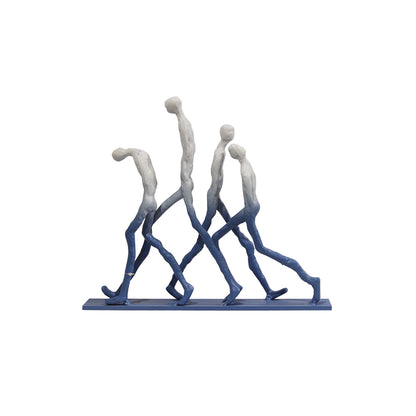 Running Figures - Blue & White Artifact IDC244-A14