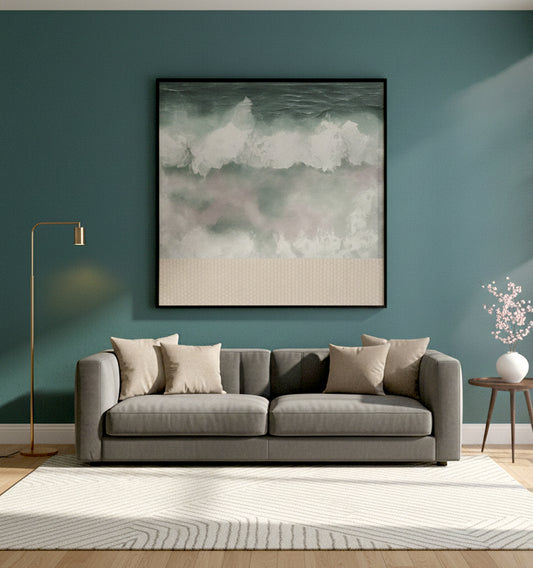 Sea Mist Abstract Wall Art ID22-327