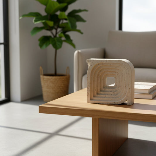 Square Stone Layered Artifact IDC233-A16