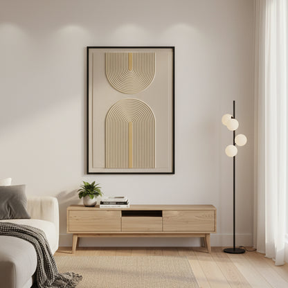 Sunburst Mid-Century Modern Arch Wall Frame IDC121-A40