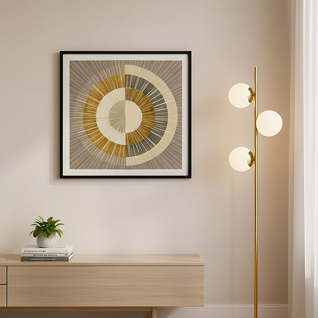 Geometric Sunburst Abstract Wall Frame IDC62-A95