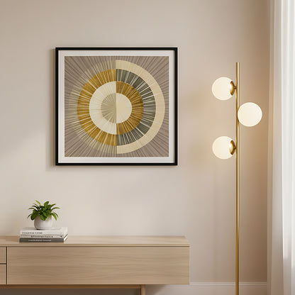Geometric Sunburst Abstract Wall Frame IDC62-A95