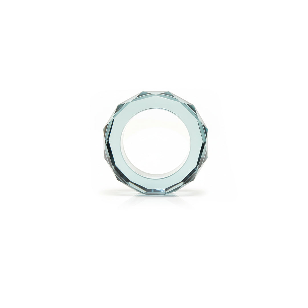 Teal Blue Crystal Ring Showpiece IDC136-A31