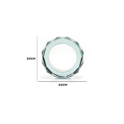 Teal Blue Crystal Ring Showpiece IDC136-A31