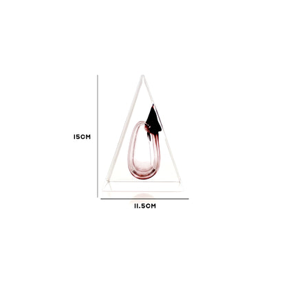 Triangular Crystal Glass Sculptural Vase IDC67-A126
