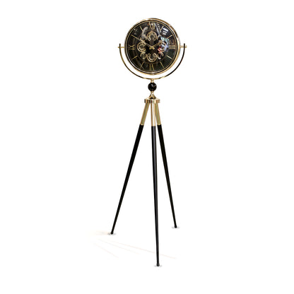 Vintage Style Tripod Floor Clock - Black IDC214-A33