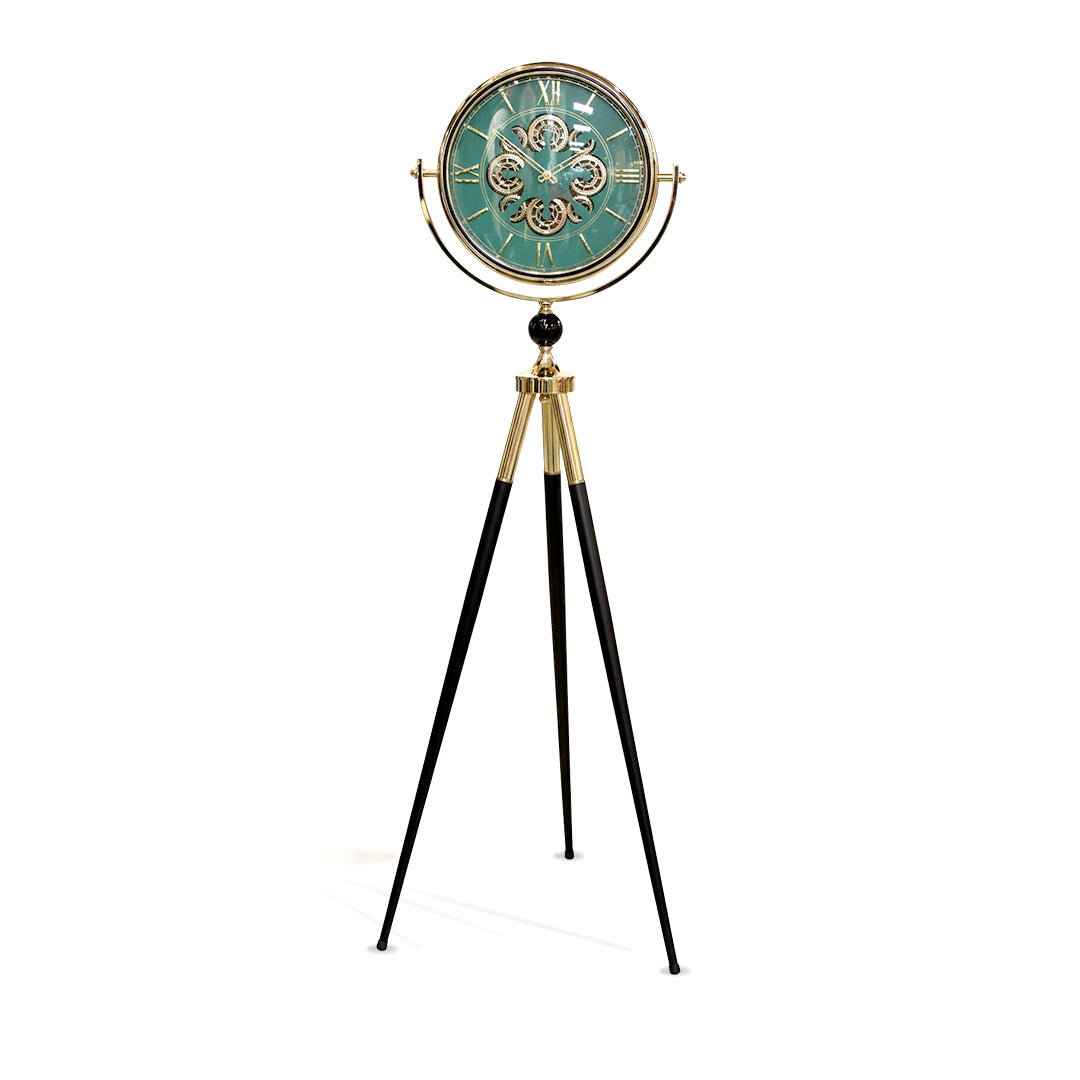 Vintage Style Tripod Floor Clock - Green IDC214-A31