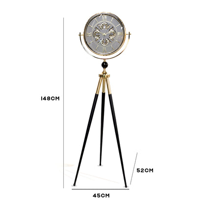 Vintage Style Tripod Floor Clock - Grey IDC214-A34