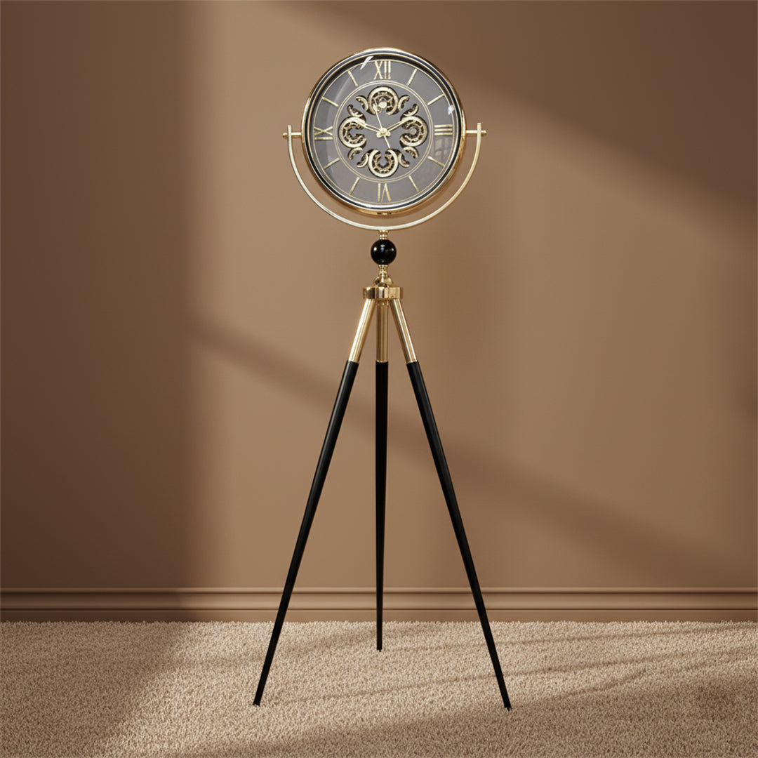 Vintage Style Tripod Floor Clock - Grey IDC214-A34