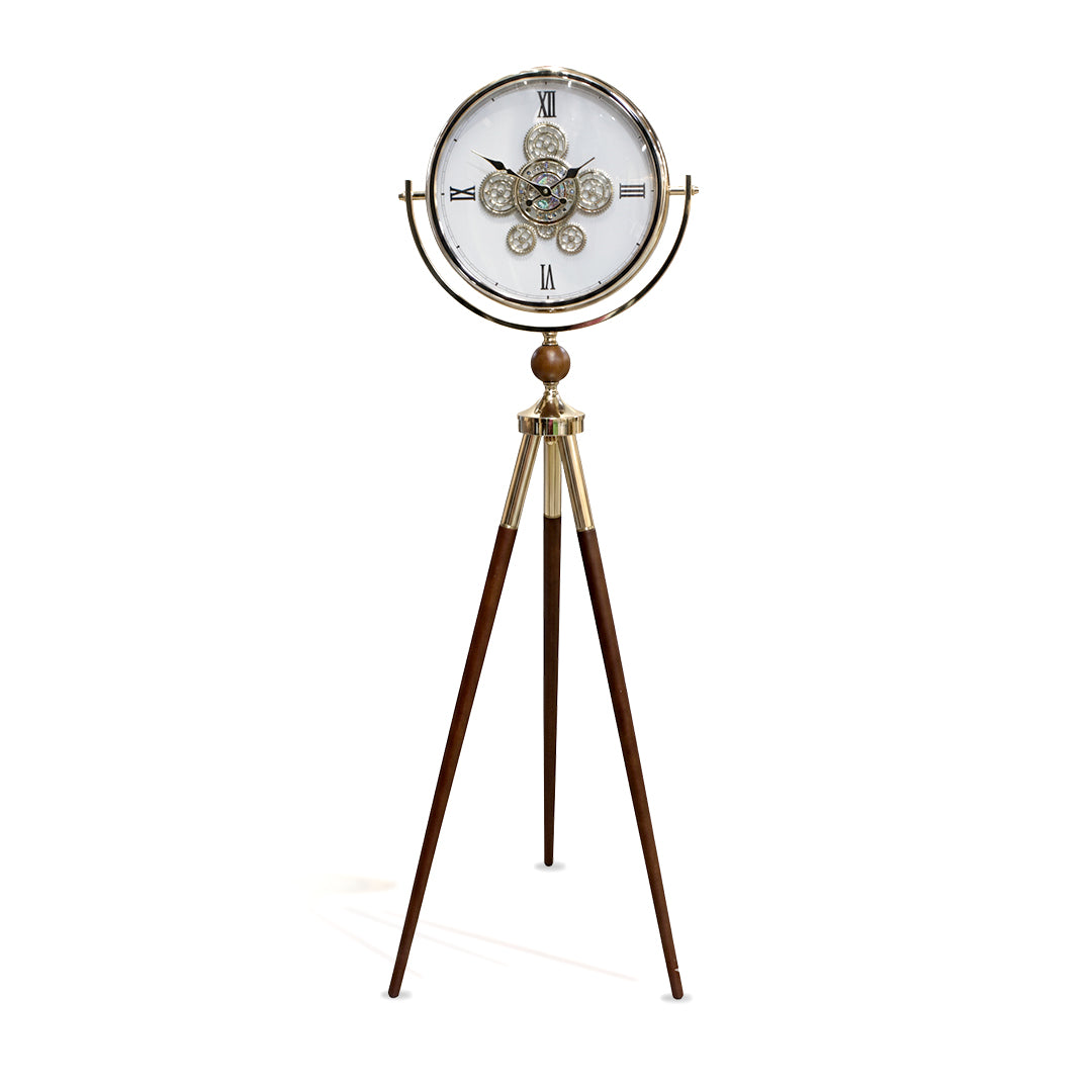 Vintage Style Tripod Floor Clock - White IDC214-A23