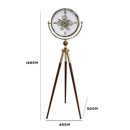 Vintage Style Tripod Floor Clock - White IDC214-A23