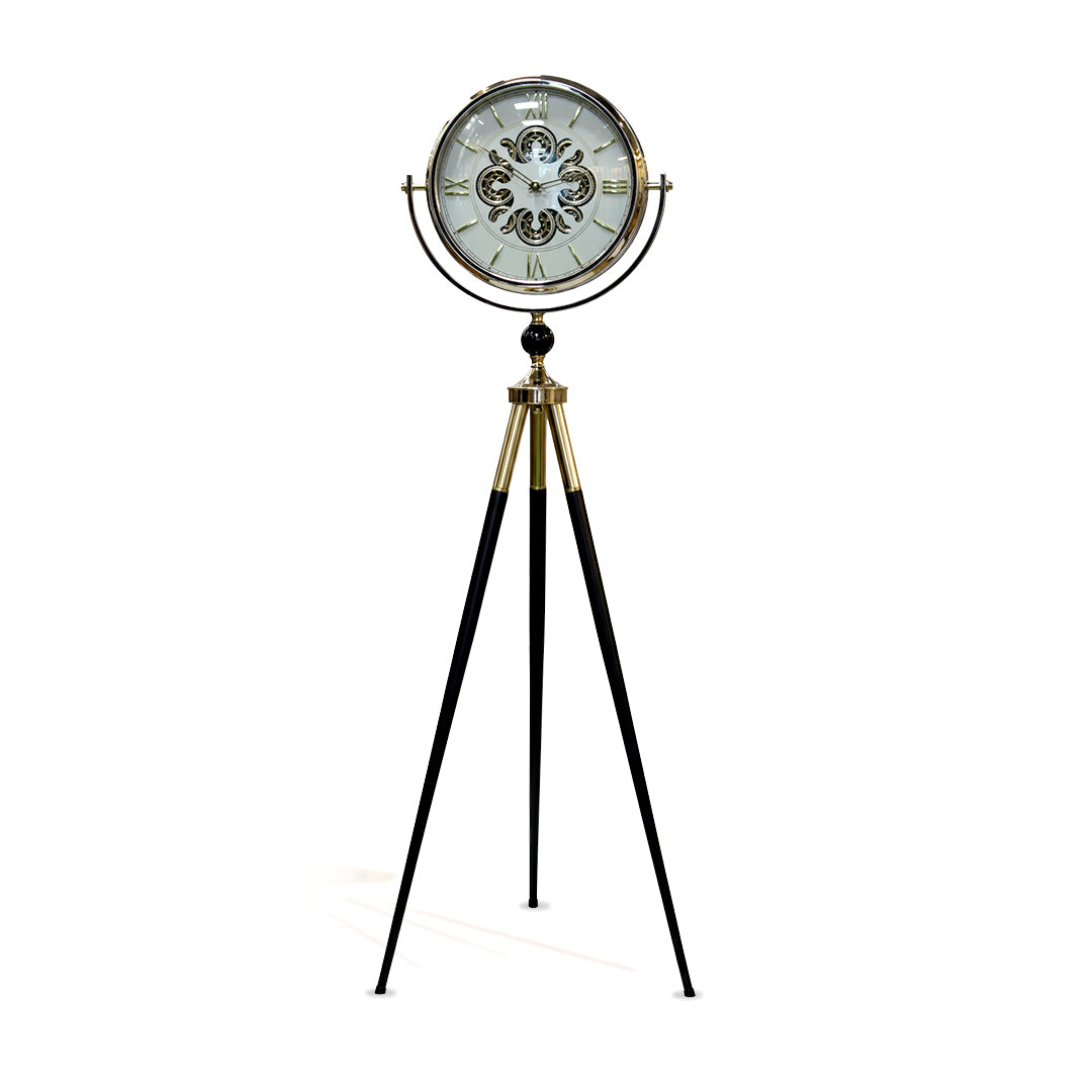 Vintage Style Tripod Floor Clock - Marble White IDC214-A32