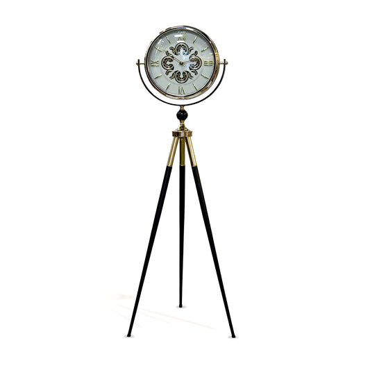 Vintage Style Tripod Floor Clock - Marble White IDC214-A32