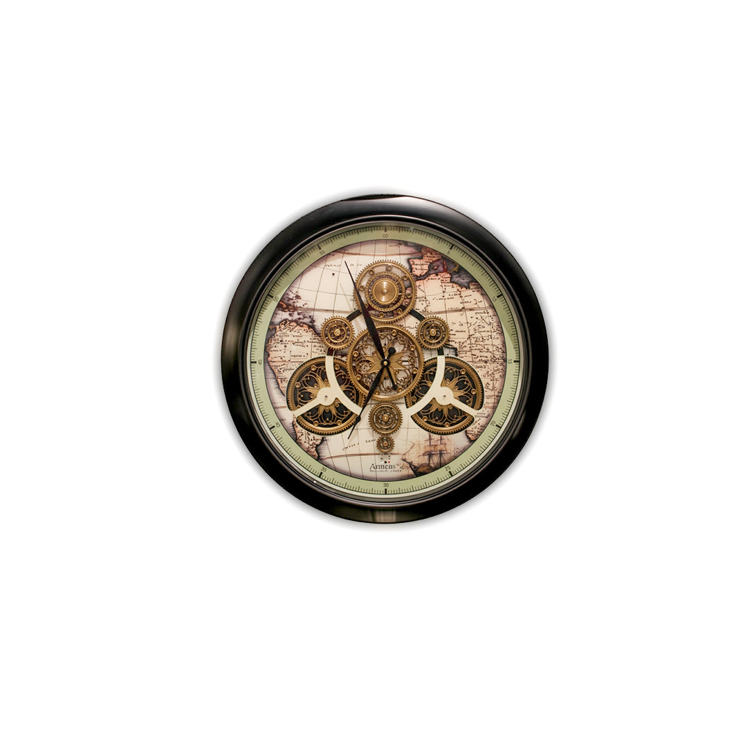 Vintage World Map Wall Clock  IDC214-A14