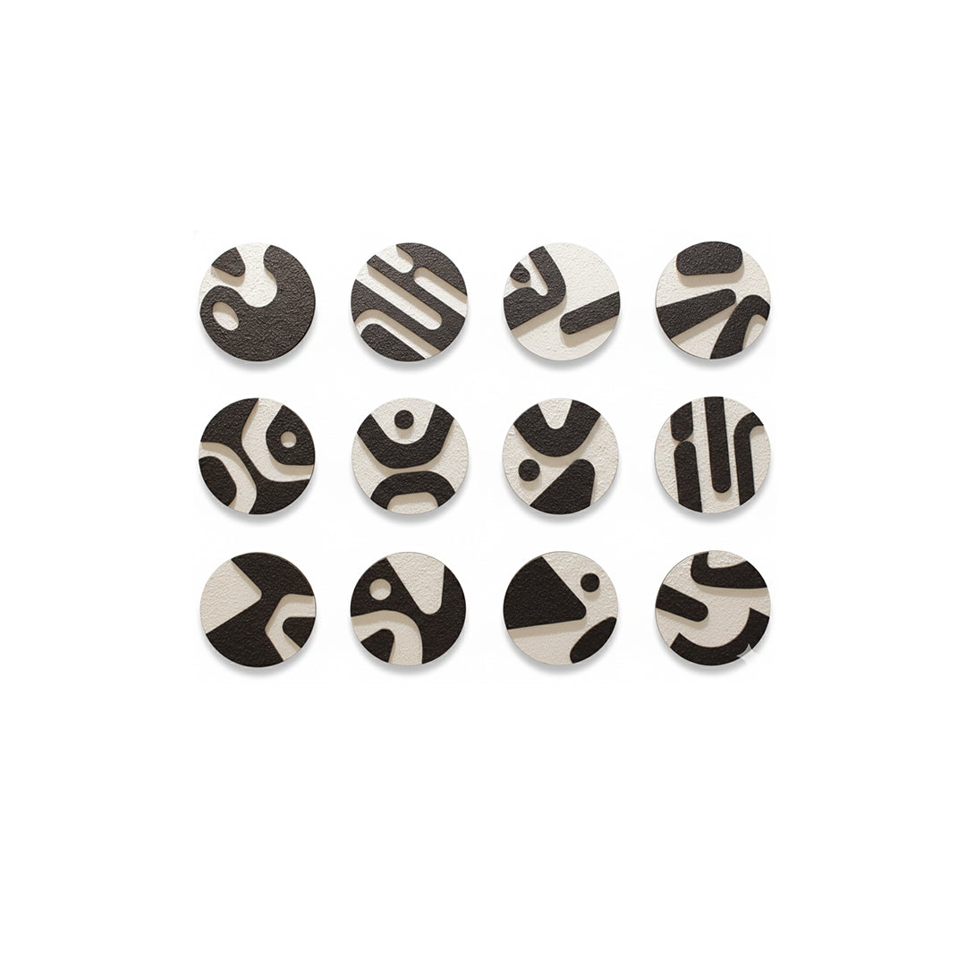 Modular Abstract Disc Wall Art Set ID37-132