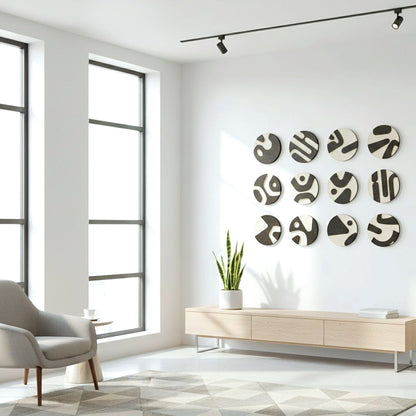 Modular Abstract Disc Wall Art Set ID37-132