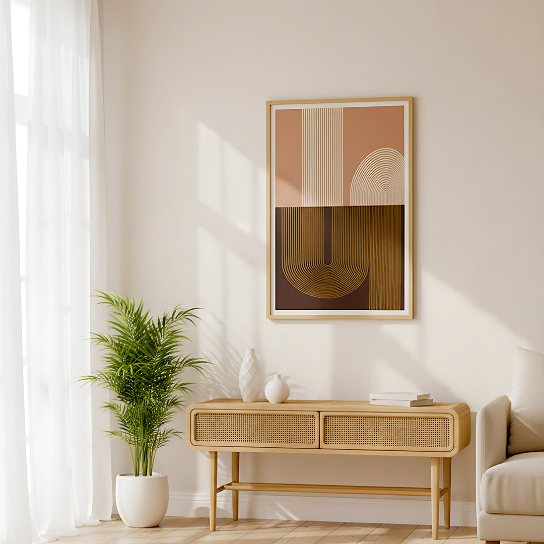 Mid-Century Geometric Arch Wall Frame IDC62-A79