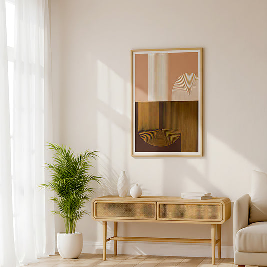 Mid-Century Geometric Arch Wall Frame IDC62-A79