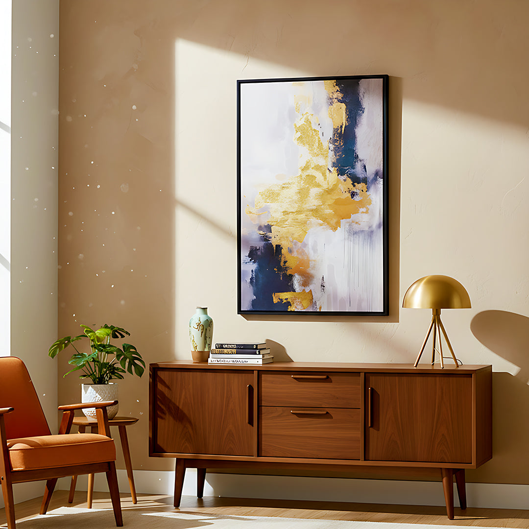 Luxury Gold Foil Abstract Wall Art IDC62-A78