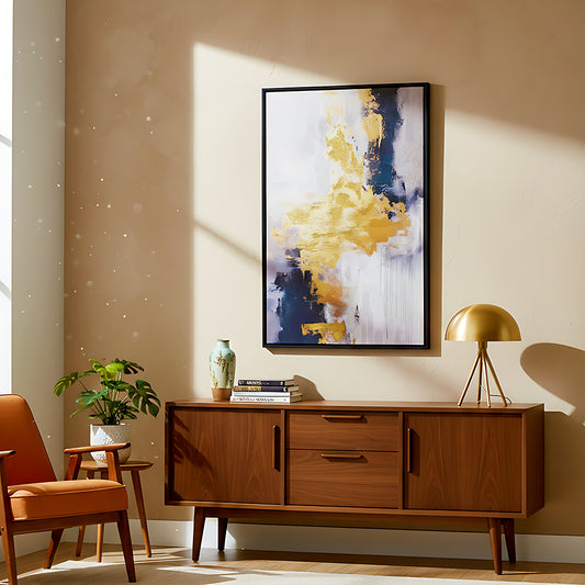 Luxury Gold Foil Abstract Wall Art IDC62-A78