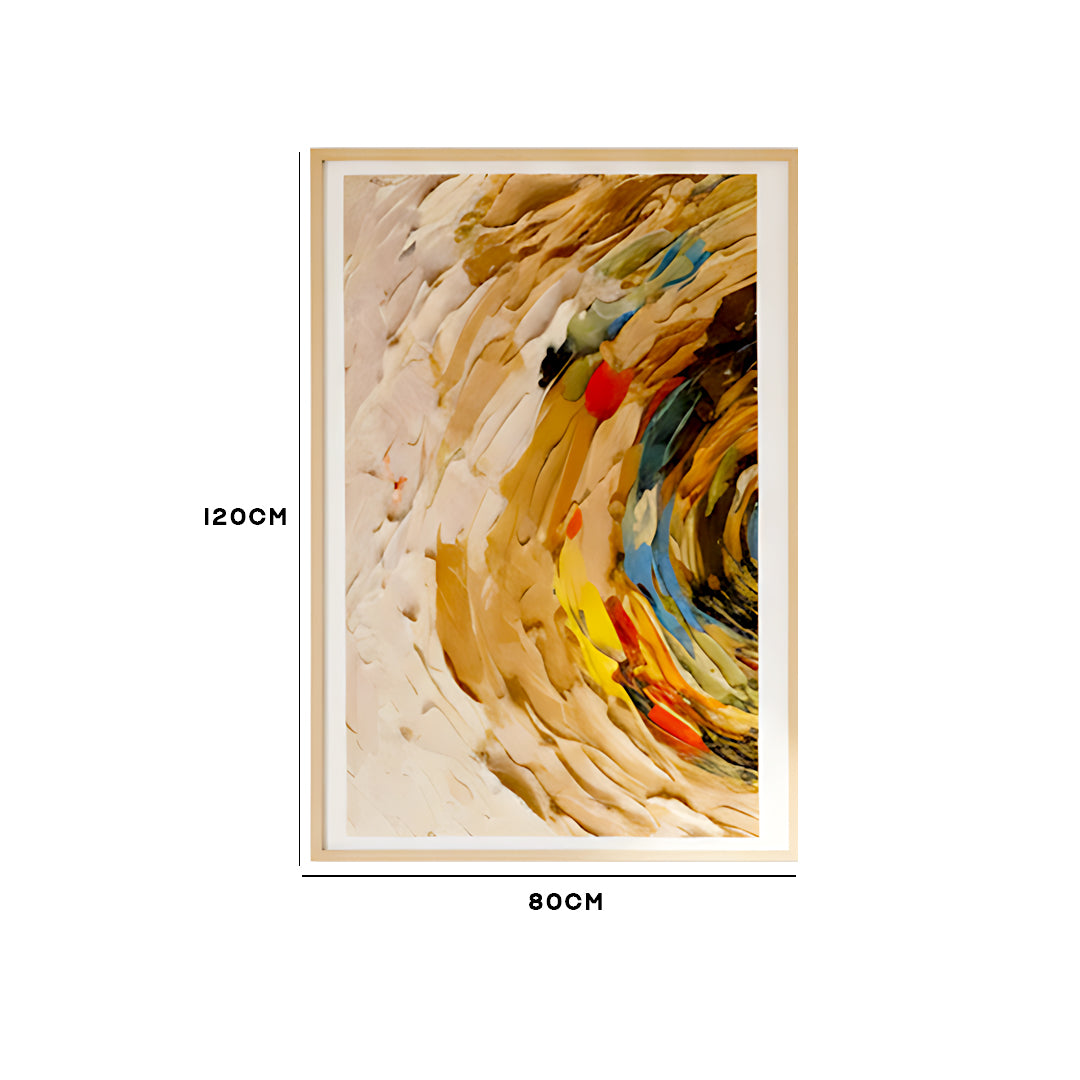 Textured Impasto Swirl Abstract Wall Art IDC62-A82