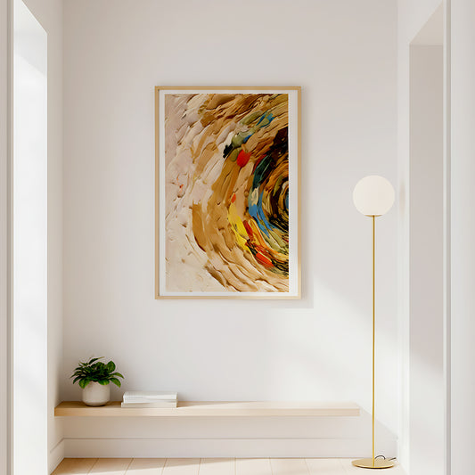 Textured Impasto Swirl Abstract Wall Art IDC62-A82