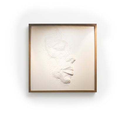 Face Wall Art Frame in Textured White ID37-124