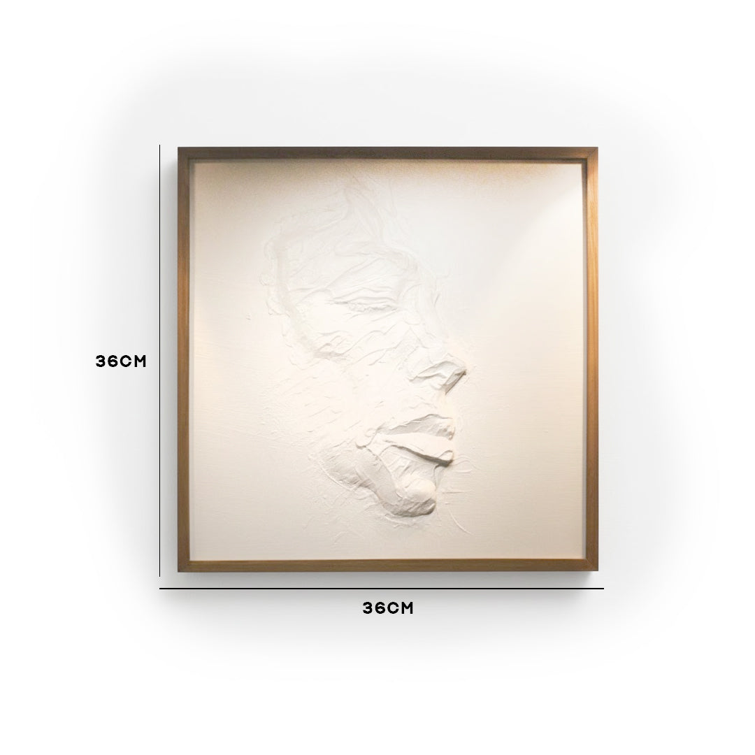 Face Wall Art Frame in Textured White ID37-124