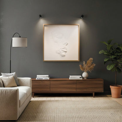 Face Wall Art Frame in Textured White ID37-124