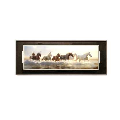 Running Horses Panorama Wall Frame IDC211-A1