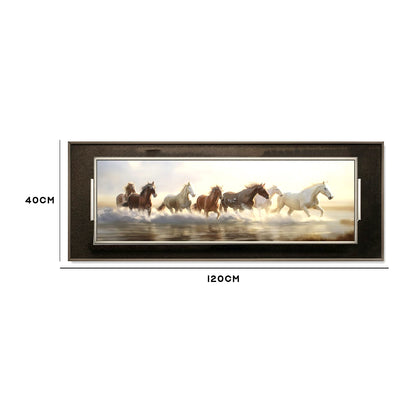Running Horses Panorama Wall Frame IDC211-A1