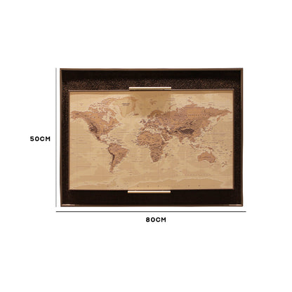 Vintage World Map Wall Frame IDC211-A8