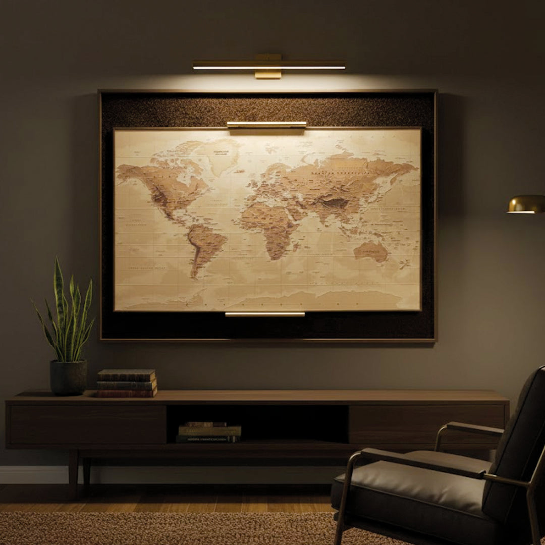 Vintage World Map Wall Frame IDC211-A8