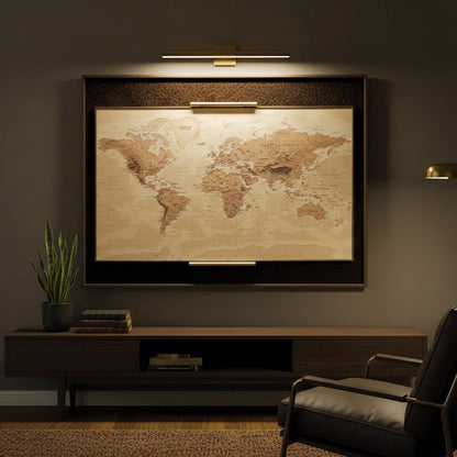 Vintage World Map Wall Frame IDC211-A8