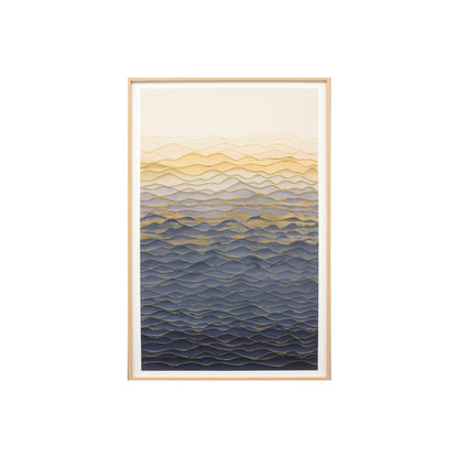 Wavy Layered Abstract Wall Art IDC62-A75
