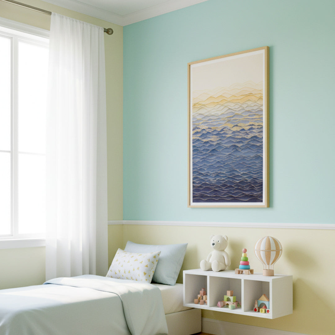 Wavy Layered Abstract Wall Art IDC62-A75