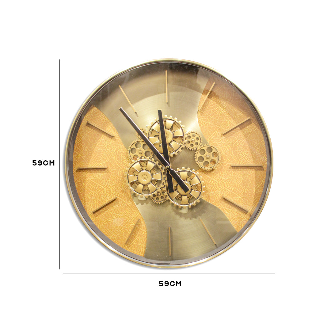 Luxury Metal Wall Clock with Gear Design IDC94-A17