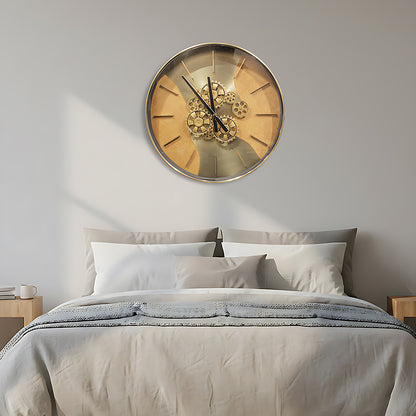 Luxury Metal Wall Clock with Gear Design IDC94-A17