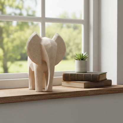 White Ceramic Elephant Décor - Showpiece IDC232-A9