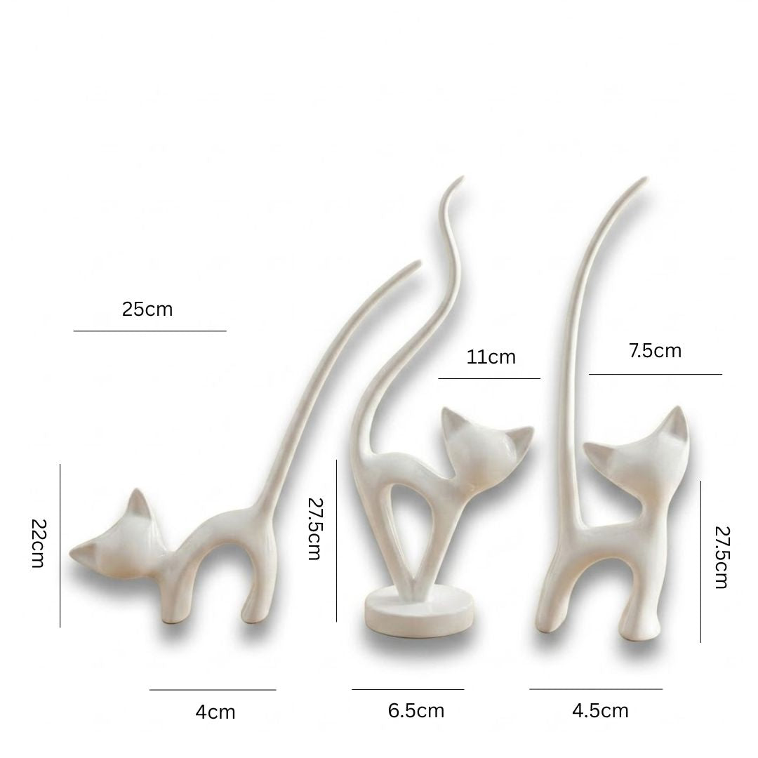 Modern Minimalist Cat Sculpture Set IDC71-A217