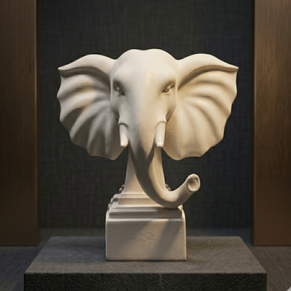 Majestic Elephant Head Showpiece IDC71-A191
