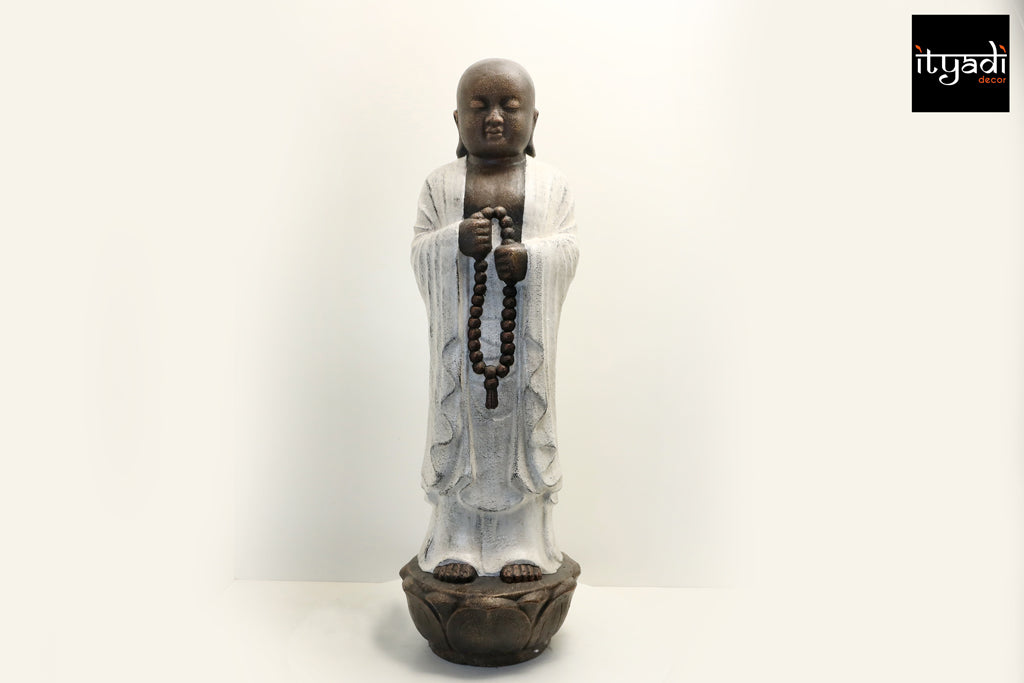 Tall Standing Monk with Beads